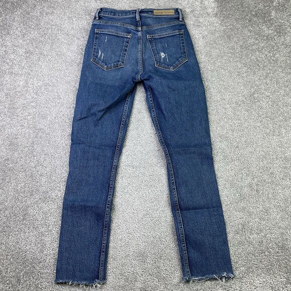 GRLFRND Karolina Jeans Women’s 24 Blue Skinny Mid-Rise Medium Wash Button Fly - Picture 5 of 16